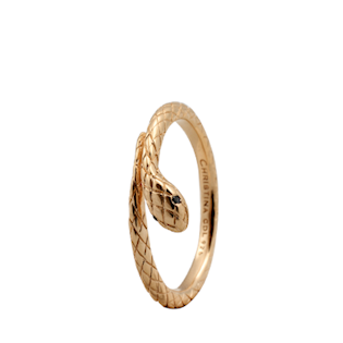 Christina forgyldt samle ring - Diamond Snake køb det billigst hos Guldsmykket.dk her